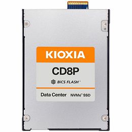 SSD Data Center Read Intensive KIOXIA CD8P-R 15.36TB PCIe Gen5 (1x4) Single-port (128GT/s) NVMe 2.0, BiCS Flash TLC, E3.S 7.5mm, Read/Write: 12000/5300 MBps, IOPS 2000K/200K, DWPD 1