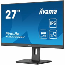 IIYAMA Monitor LED XUB2792QSU-B6 27” WQHD IPS 2560 x 1440 @100Hz 250 cd/m² 1300:1 0.4ms MPRT HDMI DP 4xUSB 3.2 Full Ergonomic